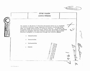 "Saturn V interface management."