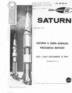 "Saturn V semi-annual progress report July - December, 1967."