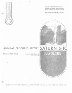 "Saturn S-IC annual progress report, 1965."