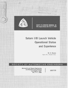"Saturn I/IB Launch Vehicle Operational Status and Experience."