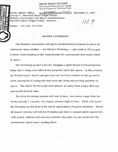 "Saturn I workshop, 1968."