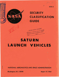 "Saturn launch vehicles : security classification guide."