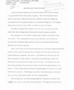 "Saturn and the future."