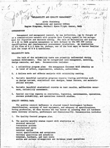 "Reliability and quality management."