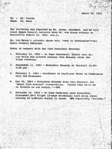 "Report to Mr. Sohier from Dr. Emme."