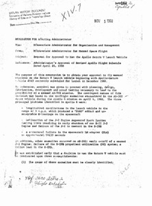 "Request for approval to man the Apollo Saturn V Vehicle."