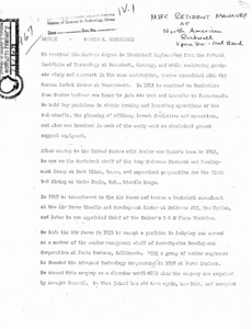 "Resume - Werner K. Gengelbach."