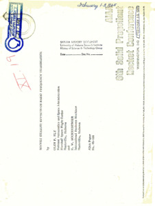 "Rocket exhaust effects on radio frequency transmission."