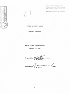 "Project Manager's Report."