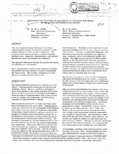 "Philosophy and practices of reliability as applied in the design of the Saturn Instrumentation System."