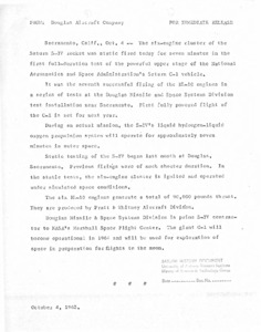 "Douglas Aircraft Company Press release."