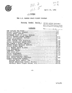 "The U.S. manned space flight program: Mercury, Gemini, Apollo."