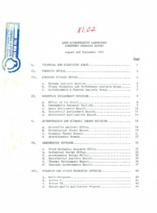 "Aero-Astrodynamics Laboratory bimonthly progress report : August and September 1967."