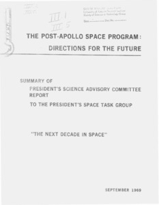 "Post-Apollo space program report: directions for the future."