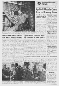 "Apollo 11 module comes back to downey home."