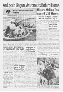 "History-making trio aboard USS Hornet."