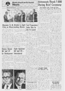 "Astronauts thank 7,000 during brief ceremony."