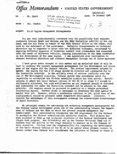 "Office memorandum : United States Government : RL-10 engine management arrangements."