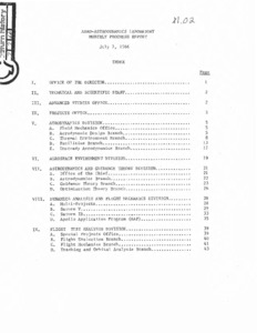 "Aero-Astrodynamics Laboratory monthly progress report : July, 1966."