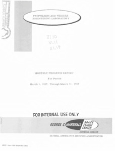 "Propulsion and Vehicle Engineering Laboratory monthly progress report : March, 1967."