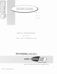 "Propulsion and Vehicle Engineering Laboratory monthly progress report : May, 1966."