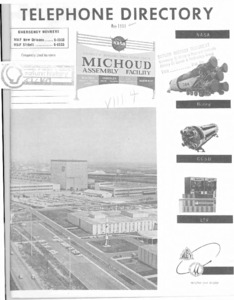 "Michoud Assembly facility telephone directory : Boeing Launch Systems Branch, Chrysler Space Division, LTV Range System Div., Mason-Rust Engineering Company."