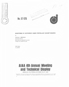 "Milestones in cryogenic liquid propellant rocket engines."