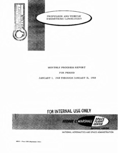 "Propulsion and Vehicle Engineering Laboratory monthly progress report : January, 1968."