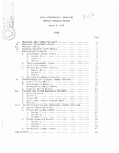 "Aero-Astrodynamics Laboratory monthly progress report : March 8, 1966."