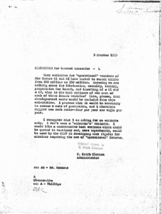 "Memorandum for General Ostrander."