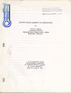 "Manned Lunar Landing via Rendezvous."