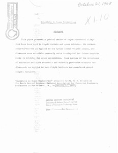 "Materials in space exploration."