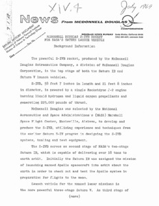 "McDonnell Douglas S-IVB rocket for NASA's Saturn launch vehicle."