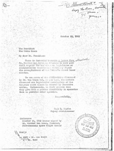 "Letter to The President and White House."