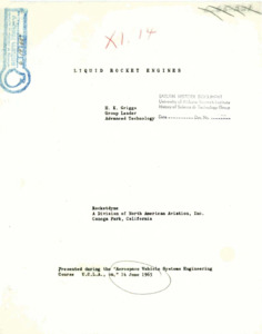 "Liquid Rocket Engines."