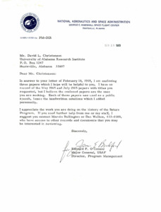 "Letter to Mr. David Christensen."