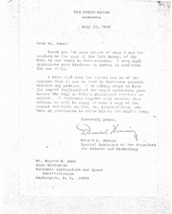 "Letter to Mr. Eugene M. Emme."