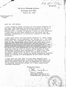 "Letter to Dr. Wernher von Braun."