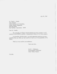 "Letter to Mr. Frank L. Murphy."