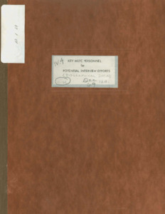 "Key MSFC Personnel for Potential Interview Efforts."