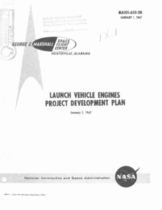 "Launch Vehicle Engines Project Development Plan."