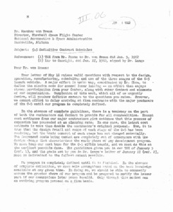 Letter to Dr. Wernher von Braun.