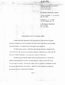 "Instrument Unit in Crucial Test."