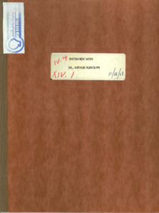 "Interview With Dr. Arthur Rudolph."