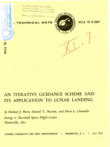 "An Iterative Guidance Scheme and Its Application to Lunar Landing."