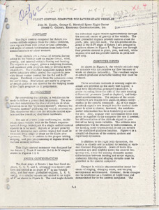 "Flight Control Computer for Saturn Space Vehicles."