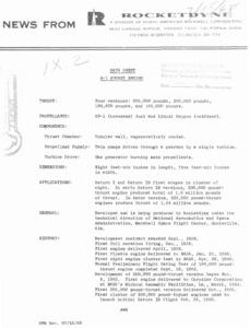 "Data Sheet: H-1 Rocket Engine."