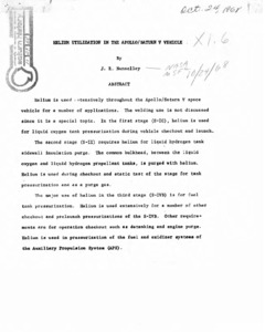 "Helium Utilization in the Apollo/Saturn V Vehicle."