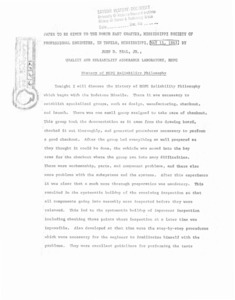 "History of MSFC Reliability Philosophy."