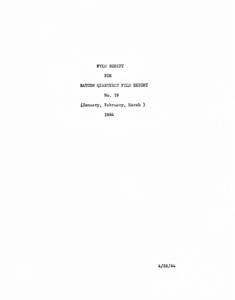 "Film Script for Saturn Quarterly Film Report, No. 19 (January, February, March) 1964."